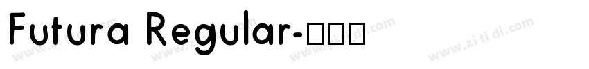 Futura Regular字体转换